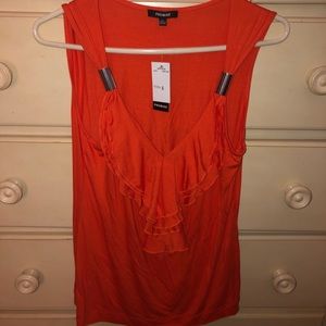 Orange Fringe Blouse